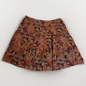 J Crew Layered Ruffle Skirt Floral Coquette Feminine Maximalist Flowy Fun Sz L